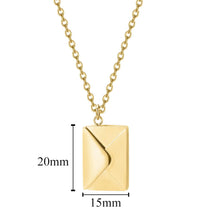 Load image into Gallery viewer, T&amp;B Envelope Necklace with Message
