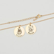 Load image into Gallery viewer, T&amp;B Pet Portrait Name Necklace
