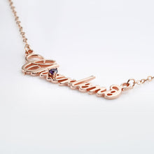 Load image into Gallery viewer, T&amp;B Full Silver Diamond Name Necklace
