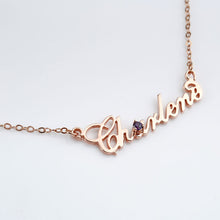 Carica l&#39;immagine nel visualizzatore di Gallery, T&amp;B Full Silver Diamond Name Necklace
