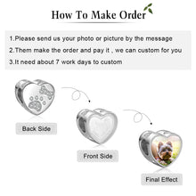 Load image into Gallery viewer, Custom 925 Sterling Silver PET PHOTO Bracelet Charm
