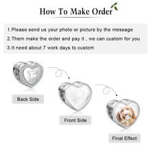 Load image into Gallery viewer, Custom 925 Sterling silver SPARKLY PET PHOTO Bracelet Charm
