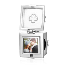 Load image into Gallery viewer, Custom 925 Sterling Silver GIFT BOX PHOTO Bracelet Charm
