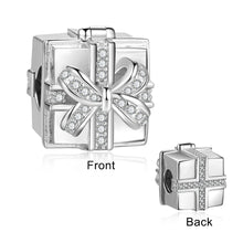 Load image into Gallery viewer, Custom 925 Sterling Silver GIFT BOX PHOTO Bracelet Charm
