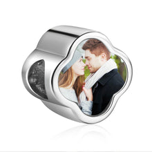 Load image into Gallery viewer, Custom 925 Sterling Silver SPARKLY LUCKY PHOTO Bracelet Charm
