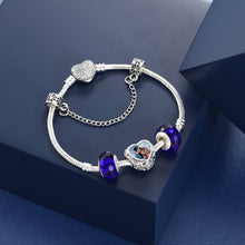 Load image into Gallery viewer, Custom 925 Sterling Silver FOREVER HEART PHOTO Bracelet Charm
