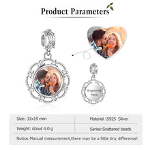 Load image into Gallery viewer, Custom 925 Sterling Silver VINTAGE PHOTO  Bracelet Charm
