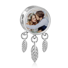 Load image into Gallery viewer, Custom925 Sterling Silver FALLING LEAVES PHOTO Bracelet Charm
