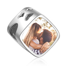 Load image into Gallery viewer, Custom925 Sterling Silver FOREVER LOVE PHOTO Bracelet Charm
