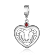 Load image into Gallery viewer, Custom BABY FEET HEART Charm
