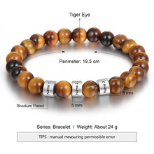 Load image into Gallery viewer, Custom TIGER&#39;S EYE Bracelet
