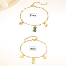 Load image into Gallery viewer, Custom Birthstone/Name  CAT Gold/White/Rose Plated Bracelet
