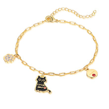 Load image into Gallery viewer, Custom Birthstone/Name  CAT Gold/White/Rose Plated Bracelet
