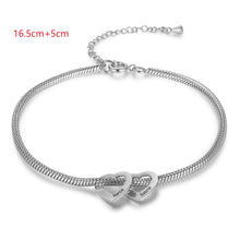 Carica l&#39;immagine nel visualizzatore di Gallery, Bracciale personalizzato IPOALLERGENICO E IN ACCIAIO INOSSIDABILE (fino a 6) CUORE G/W/R placcato
