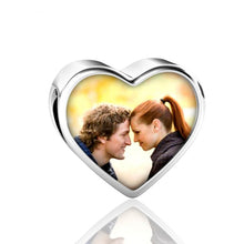 Load image into Gallery viewer, Custom 925 Sterling Silver ROME HEART PHOTO Charm
