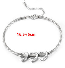 Carica l&#39;immagine nel visualizzatore di Gallery, Bracciale personalizzato IPOALLERGENICO E IN ACCIAIO INOSSIDABILE (fino a 6) CUORE G/W/R placcato
