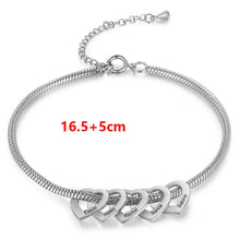 Load image into Gallery viewer, Custom HYPOALLERGENIC &amp; STAINLESS STEEL (up to 6) HEART G/W/R Plated Bracelet
