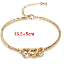 Load image into Gallery viewer, Custom HYPOALLERGENIC &amp; STAINLESS STEEL (up to 6) HEART G/W/R Plated Bracelet
