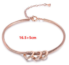 Load image into Gallery viewer, Custom HYPOALLERGENIC &amp; STAINLESS STEEL (up to 6) HEART G/W/R Plated Bracelet
