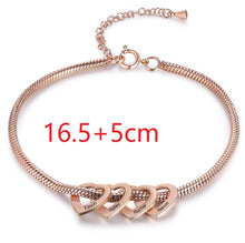 Load image into Gallery viewer, Custom HYPOALLERGENIC &amp; STAINLESS STEEL (up to 6) HEART G/W/R Plated Bracelet
