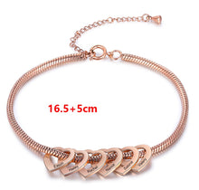 Carica l&#39;immagine nel visualizzatore di Gallery, Bracciale personalizzato IPOALLERGENICO E IN ACCIAIO INOSSIDABILE (fino a 6) CUORE G/W/R placcato
