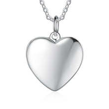 Load image into Gallery viewer, Custom 925 Sterling Silver ENGRAVING HEART PHOTO Necklace
