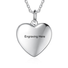 Load image into Gallery viewer, Custom 925 Sterling Silver ENGRAVING HEART PHOTO Necklace
