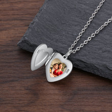 Load image into Gallery viewer, Custom 925 Sterling Silver ENGRAVING HEART PHOTO Necklace
