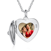 Load image into Gallery viewer, Custom 925 Sterling Silver ENGRAVING HEART PHOTO Necklace
