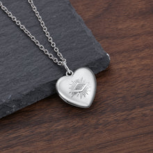 Load image into Gallery viewer, Custom 925 Sterling Silver ENGRAVING HEART PHOTO Necklace
