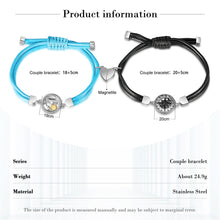 Load image into Gallery viewer, Custom HYPOALLERGENIC &amp; STAINLESS STEEL MAGNETITE COUPLE (2) Bracelet
