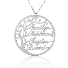 Load image into Gallery viewer, Custom 925 Sterling Silver FAMILY TREE Necklace
