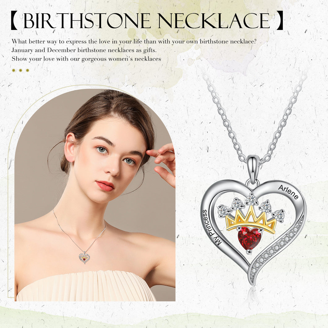 Custom VITTORIA QUEEN HEART Necklace