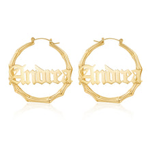 Load image into Gallery viewer, Custom NAME HOOP Earrings
