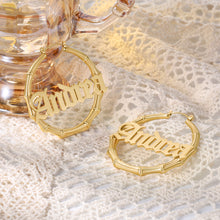 Load image into Gallery viewer, Custom NAME HOOP Earrings
