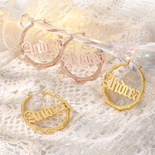 Load image into Gallery viewer, Custom NAME HOOP Earrings
