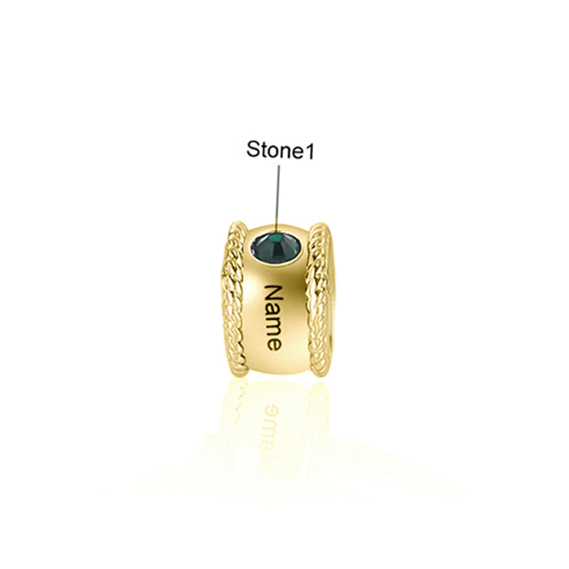 Charm BEAD personalizzato W/R/placcato oro