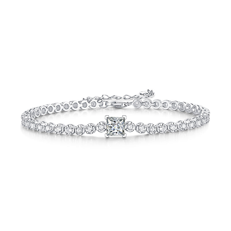 Bracciale in Argento Sterling 925 MOISSANITE 1 CARATO