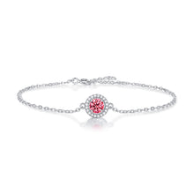 Load image into Gallery viewer, 925 Sterling Silver Pink Moissanite Bracelet
