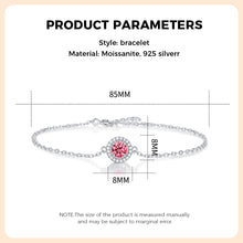 Load image into Gallery viewer, 925 Sterling Silver Pink Moissanite Bracelet
