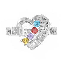 Carica l&#39;immagine nel visualizzatore di Gallery, Anello FALL IN LOVE personalizzato in argento sterling 925
