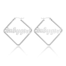 Load image into Gallery viewer, Custom RHOMBUS NAME Earring
