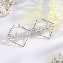 Load image into Gallery viewer, Custom RHOMBUS NAME Earring
