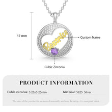 Load image into Gallery viewer, Custom 925 Sterling Silver NAME HEART Necklace
