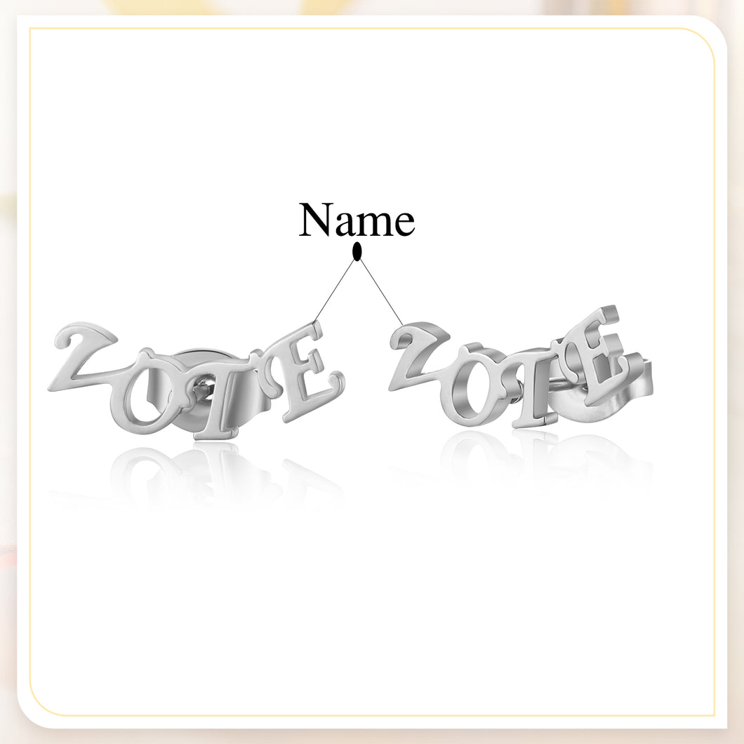 Custom NAME HYPOALLERGENIC & STAINLESS Earring