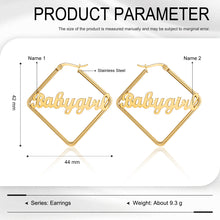 Carica l&#39;immagine nel visualizzatore di Gallery, Orecchino NOME ROMBO personalizzato
