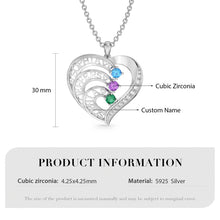 Carica l&#39;immagine nel visualizzatore di Gallery, Collana CUORE TRILOGY personalizzata in argento sterling 925
