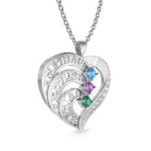 Carica l&#39;immagine nel visualizzatore di Gallery, Collana CUORE TRILOGY personalizzata in argento sterling 925
