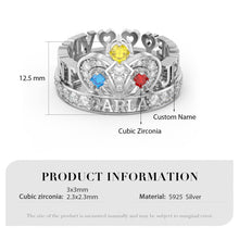 Carica l&#39;immagine nel visualizzatore di Gallery, Anello personalizzato THE QUEEN in argento sterling 925
