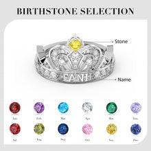 Carica l&#39;immagine nel visualizzatore di Gallery, Anello personalizzato THE QUEEN in argento sterling 925
